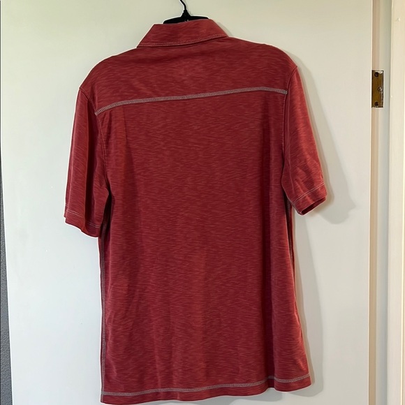 Textured Red Polo Shirt with Classic Design - Picture 6 of 6